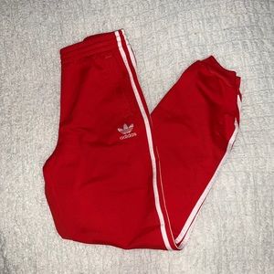 Red Adidas Track Pants